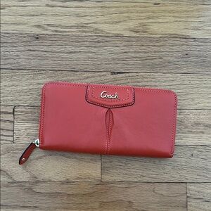 Coach Orange Leather Wallet